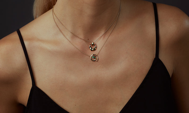 Mini Eternity Coil Necklace - Emerald