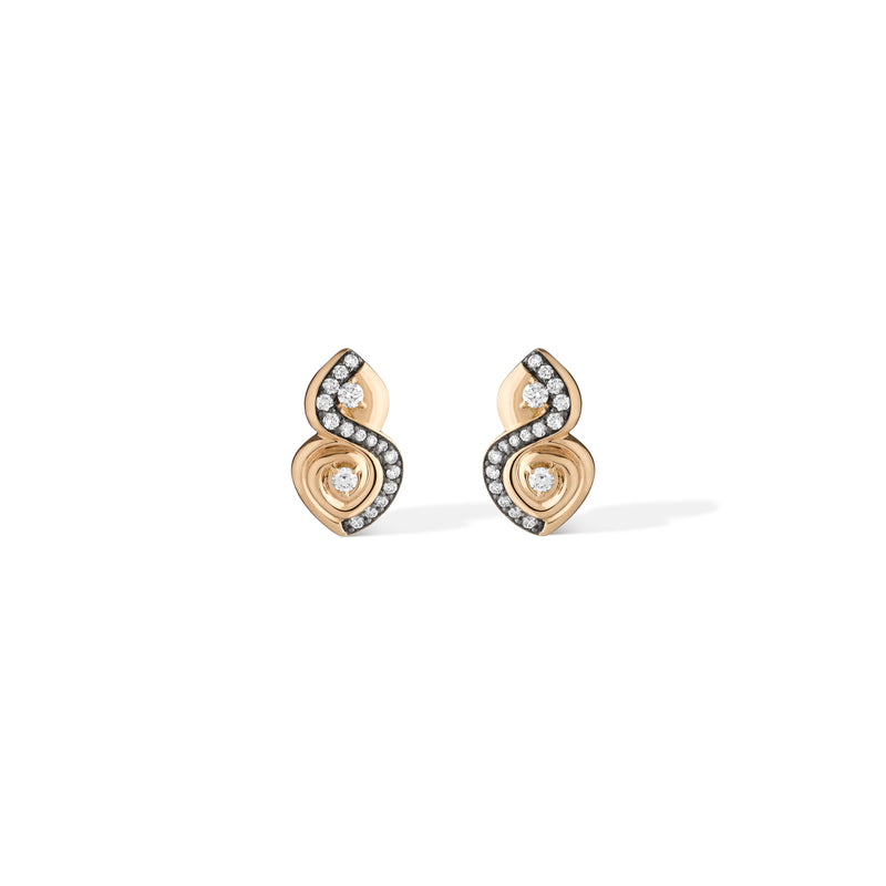 Symbio White Diamond/Black Rhodium Earrings