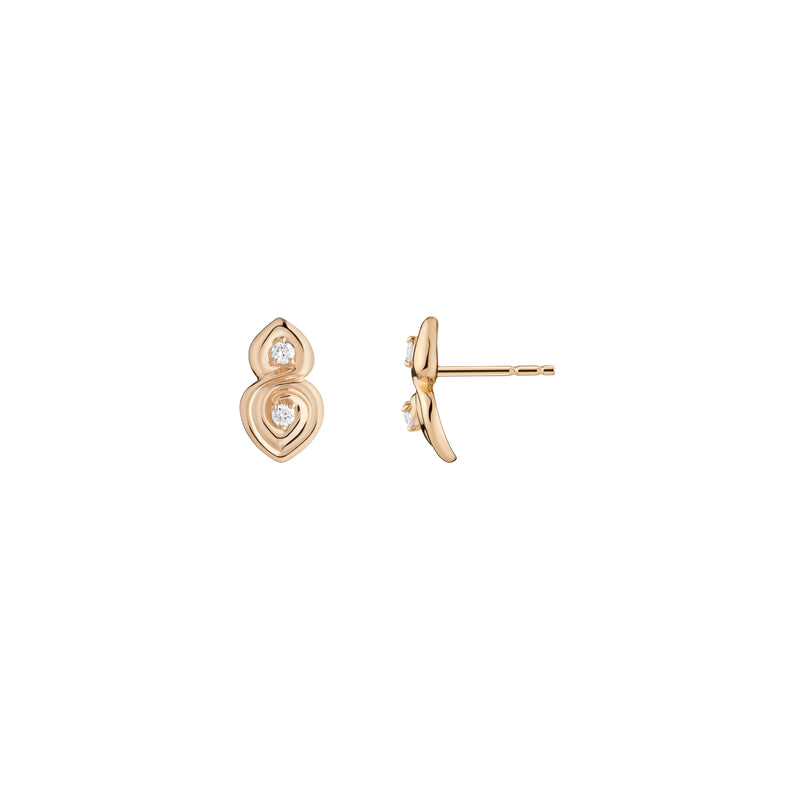 Mini Symbio Diamond Stud Earrings