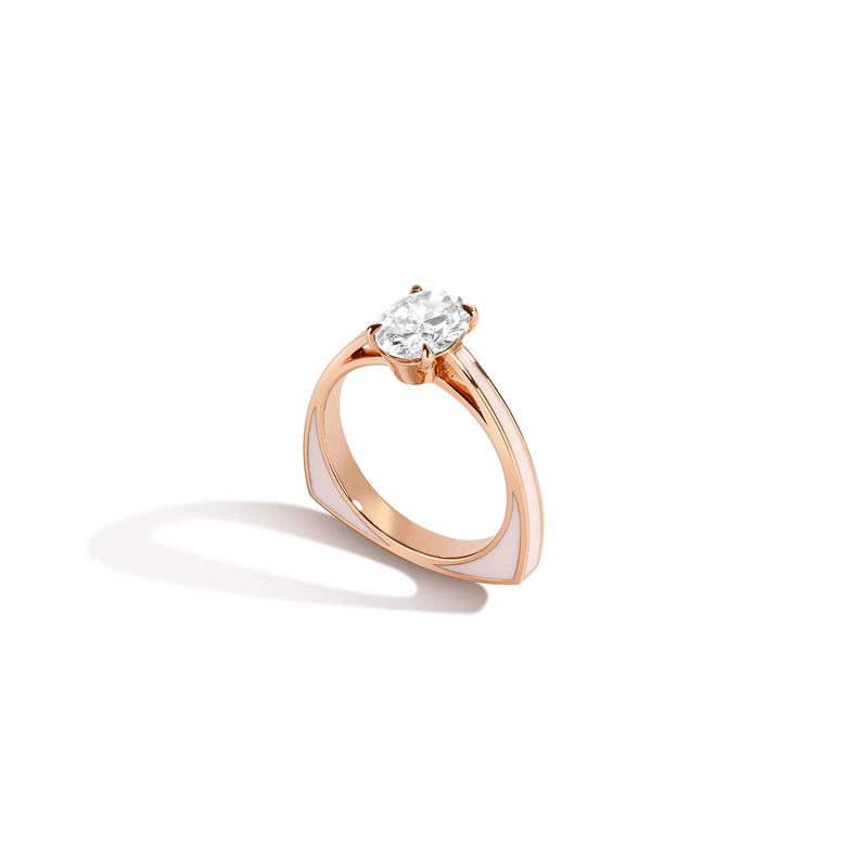 Diamond Foundry Blush Pink Enamel Diamond Ring