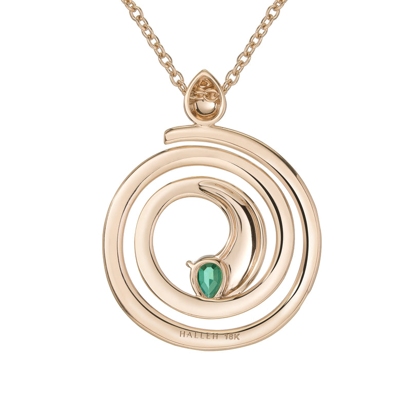 Eternity Coil Necklace - Emerald