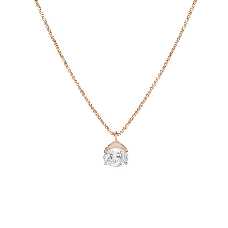 Diamond Foundry Blush Pink Enamel Necklace